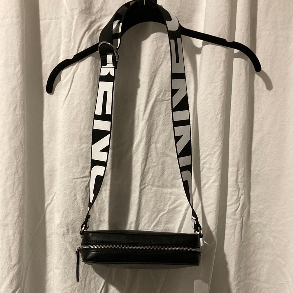 Black and white cross body bag